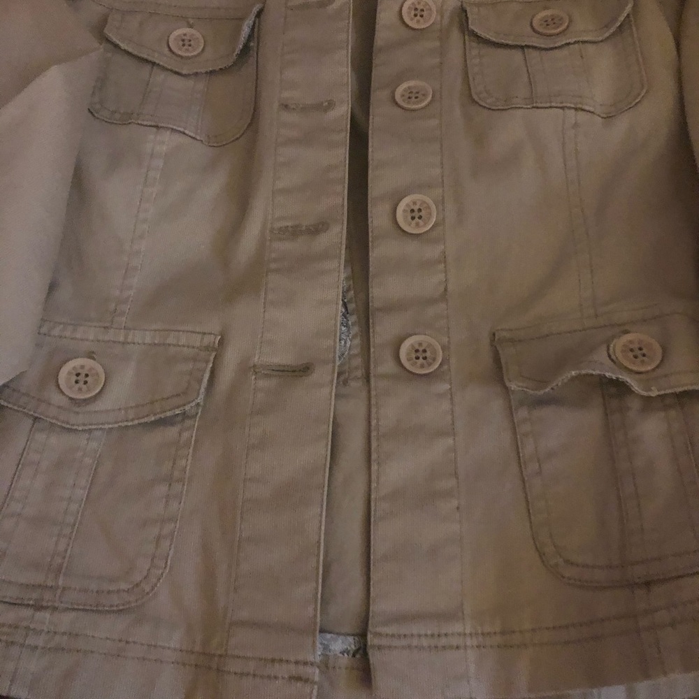 Plugg Beige Button Down Jacket - Lightweight -Vin… - image 5